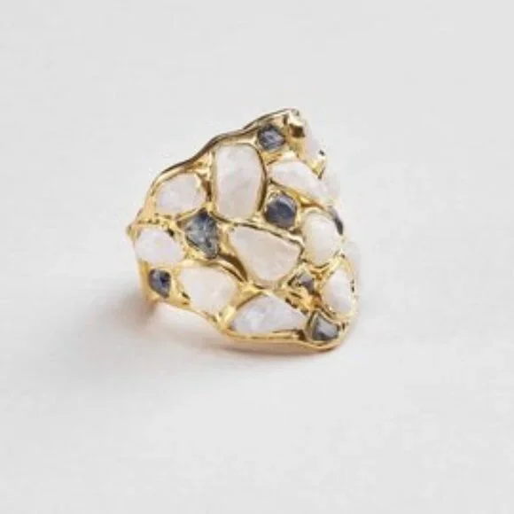 Mixed Raw Sapphire "Nerissa" Ring from German Kabirski